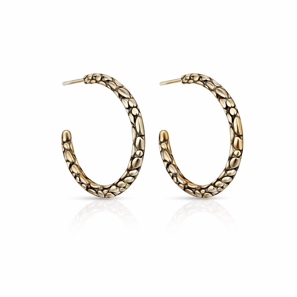 Anthropologie Jewelry - Elegant Gold Hoop Earrings